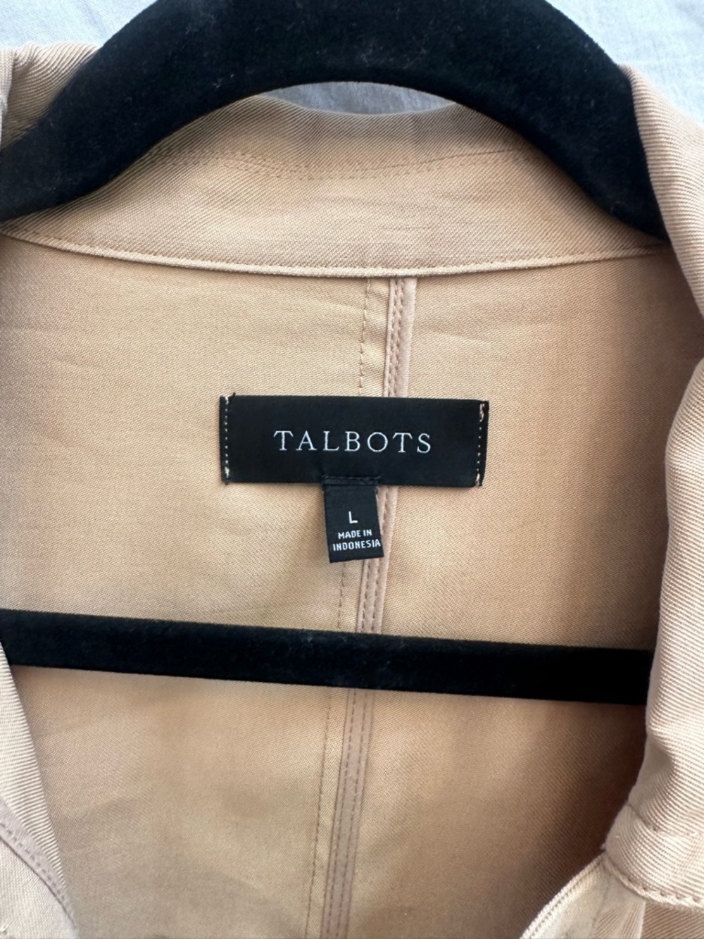 Talbots Beige Drawstring Utility Jacket - Picture 2 of 4